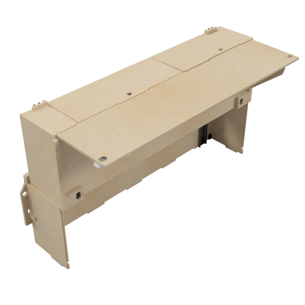 Hubschrank mit Klapptisch